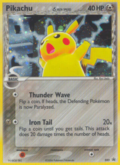 Pikachu δ, Nintendo Black Star Promos #35, Pokémon TCG card