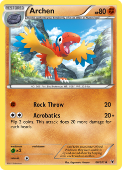 Archen, Noble Victories #66, Pokémon TCG card
