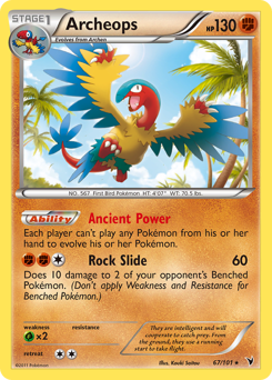 Archeops, Noble Victories #67, Pokémon TCG card