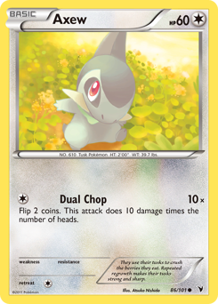 Axew, Noble Victories #86, Pokémon TCG card