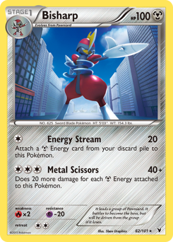 Bisharp, Noble Victories #82, Pokémon TCG card