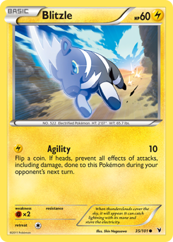 Blitzle, Noble Victories #35, Pokémon TCG card