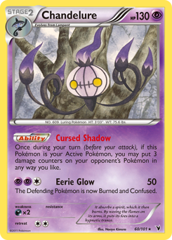Chandelure, Noble Victories #60, Pokémon TCG card