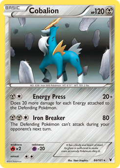 Cobalion, Noble Victories #84, Pokémon TCG card