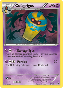 Cofagrigus, Noble Victories #46, Pokémon TCG card