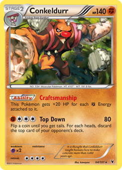 Conkeldurr, Noble Victories #64, Pokémon TCG card