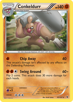 Conkeldurr, Noble Victories #65, Pokémon TCG card