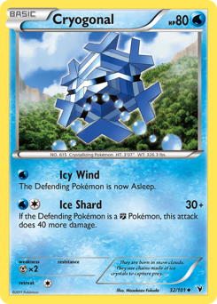 Cryogonal, Noble Victories #32, Pokémon TCG card