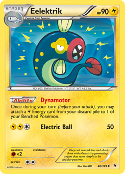 Eelektrik, Noble Victories #40, Pokémon TCG card