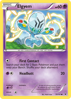 Elgyem, Noble Victories #55, Pokémon TCG card