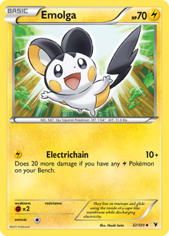 Emolga, Noble Victories #37, Pokémon TCG card
