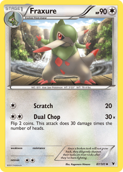 Fraxure, Noble Victories #87, Pokémon TCG card