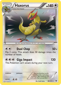 Haxorus, Noble Victories #88, Pokémon TCG card