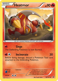 Heatmor, Noble Victories #18, Pokémon TCG card