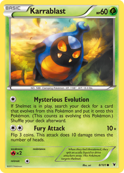 Karrablast, Noble Victories #8, Pokémon TCG card