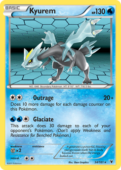 Kyurem, Noble Victories #34, Pokémon TCG card