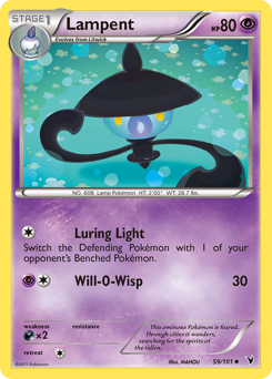 Lampent, Noble Victories #59, Pokémon TCG card