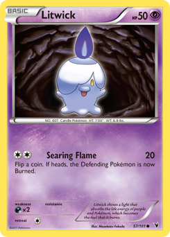 Litwick, Noble Victories #57, Pokémon TCG card