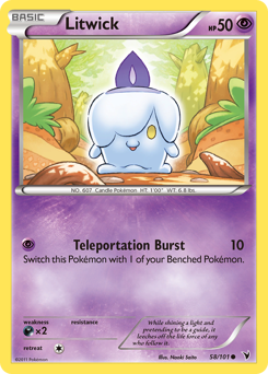 Litwick, Noble Victories #58, Pokémon TCG card