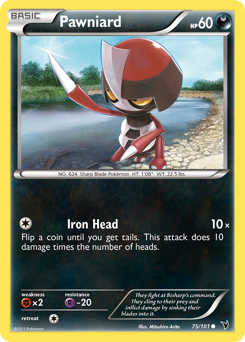 Pawniard, Noble Victories #75, Pokémon TCG card