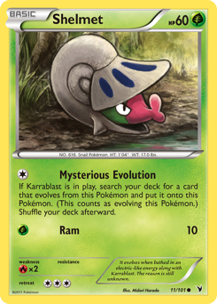 Shelmet, Noble Victories #11, Pokémon TCG card