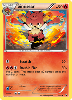 Simisear, Noble Victories #17, Pokémon TCG card