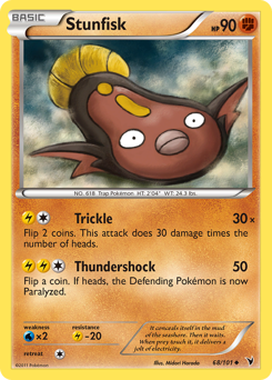 Stunfisk, Noble Victories #68, Pokémon TCG card