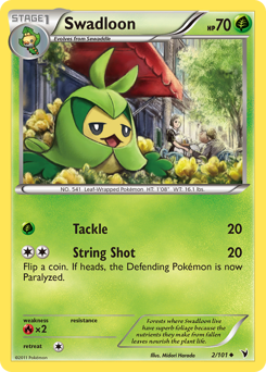 Swadloon, Noble Victories #2, Pokémon TCG card