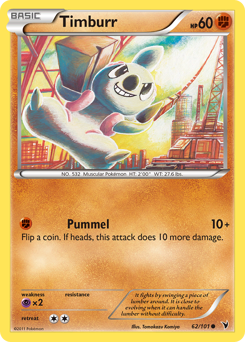 Timburr, Noble Victories #62, Pokémon TCG card
