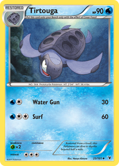 Tirtouga, Noble Victories #25, Pokémon TCG card