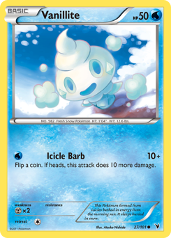 Vanillite, Noble Victories #27, Pokémon TCG card
