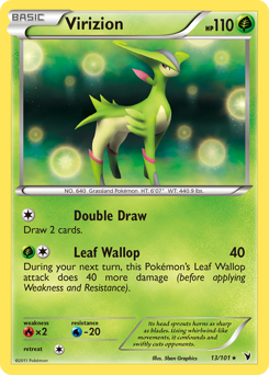 Virizion, Noble Victories #13, Pokémon TCG card
