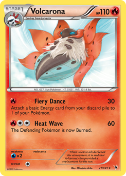 Volcarona, Noble Victories #21, Pokémon TCG card