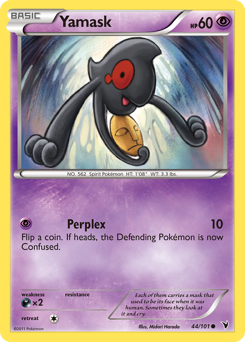 Yamask, Noble Victories #44, Pokémon TCG card