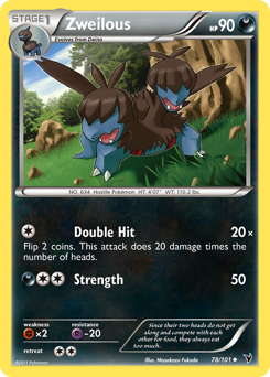 Zweilous, Noble Victories #78, Pokémon TCG card