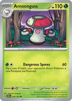 Amoonguss, Obsidian Flames #10, Pokémon TCG card