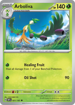 Arboliva, Obsidian Flames #21, Pokémon TCG card
