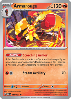 Armarouge, Obsidian Flames #44, Pokémon TCG card