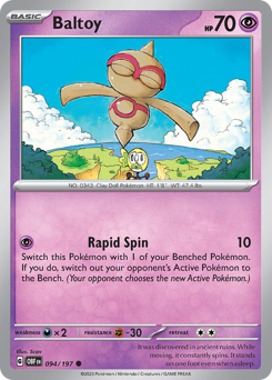 Baltoy, Obsidian Flames #94, Pokémon TCG card
