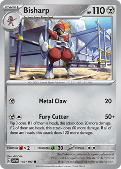 Bisharp, Obsidian Flames #149, Pokémon TCG card