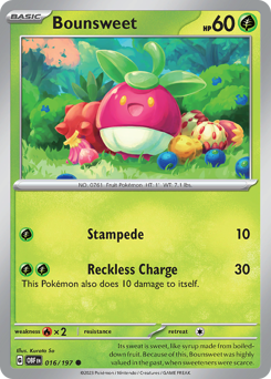 Bounsweet, Obsidian Flames #16, Pokémon TCG card
