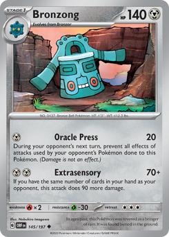 Bronzong, Obsidian Flames #145, Pokémon TCG card