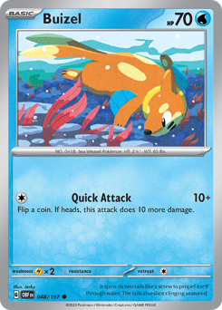 Buizel, Obsidian Flames #48, Pokémon TCG card