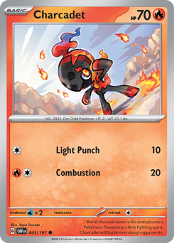 Charcadet, Obsidian Flames #43, Pokémon TCG card