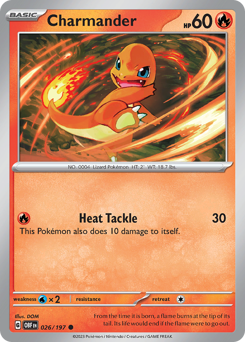 Charmander, Obsidian Flames #26, Pokémon TCG card