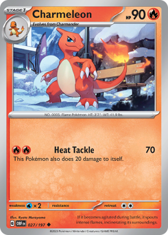 Charmeleon, Obsidian Flames #27, Pokémon TCG card