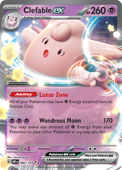 Clefable ex, Obsidian Flames #82, Pokémon TCG card