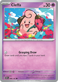 Cleffa, Obsidian Flames #80, Pokémon TCG card