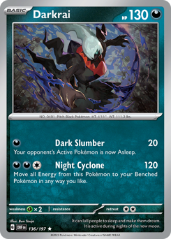 Darkrai, Obsidian Flames #136, Pokémon TCG card