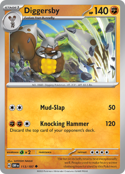 Diggersby, Obsidian Flames #113, Pokémon TCG card